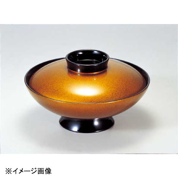 若泉漆器 6寸小槌煮物椀 金梨地 1-208-5