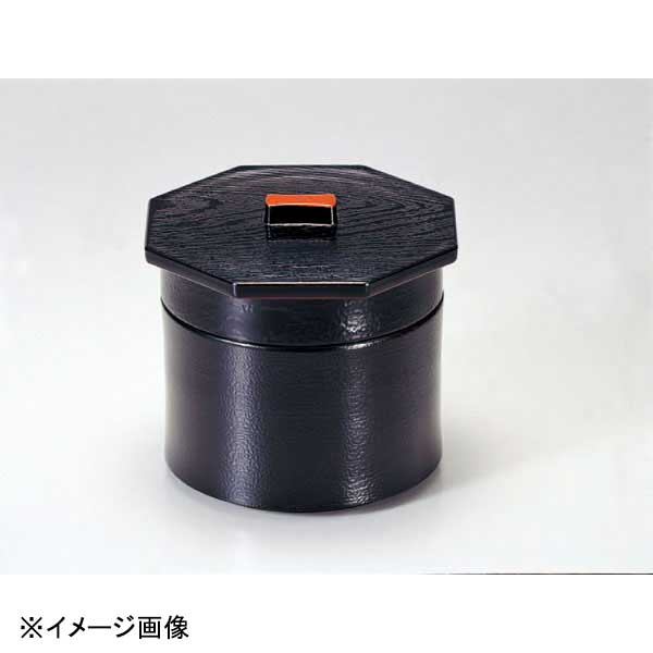 若泉漆器 3寸武蔵野椀 黒刷毛目内朱 2段 1-229-2