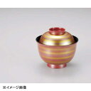 若泉漆器 3.6寸百合小吸椀 紅金ライン W-17-16(3)