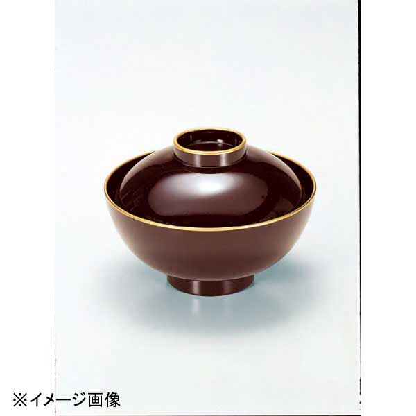 若泉漆器 4寸平仙才椀 マロン天金 W-2-7