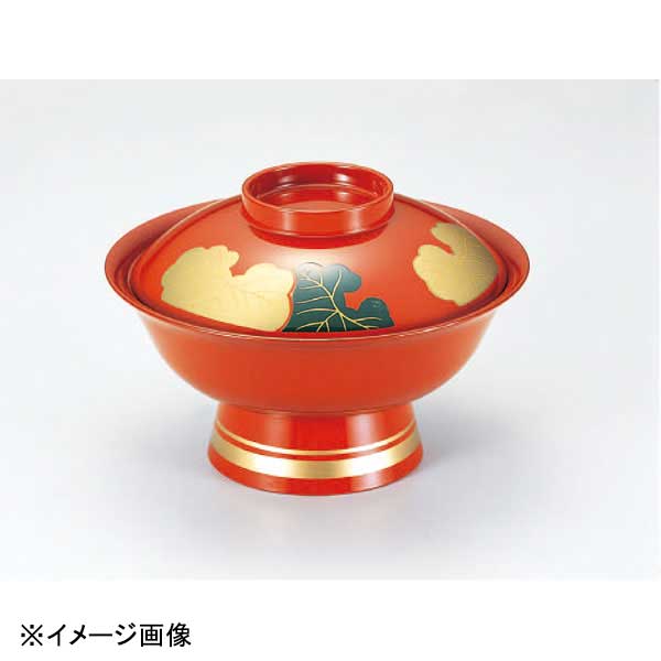 若泉漆器 6寸大名椀 ツタ内朱 W-7-29