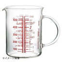耐熱ガラス 把手付メジャーカップ BTMC500T-R(500ml)