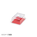 クリア ラブリーハット角ケーキ 特大 レッド