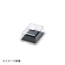 クリア ラブリーハット角ケーキ 大 ブラック