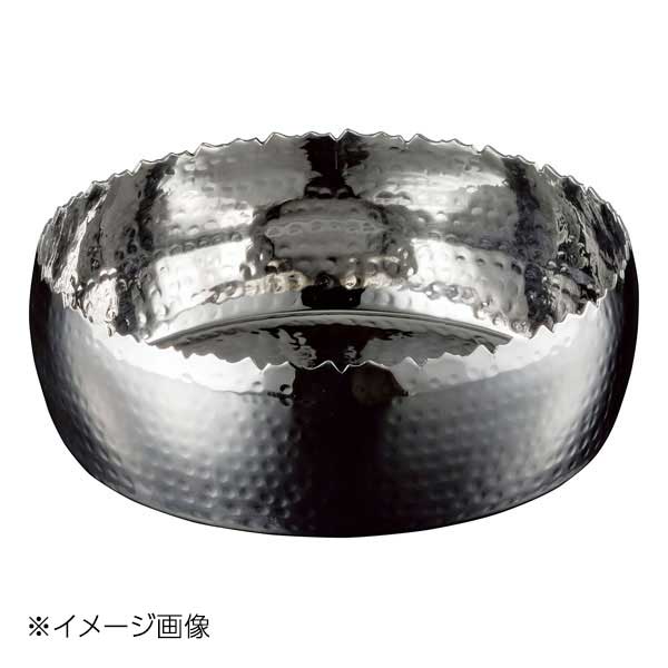 鉢 ヤマコー 用美 ステンレス槌目 浅型盛鉢(中) 23980