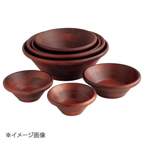 ヤマコー 用美 天然木サラダボウル・こげ茶 φ15cm 32022