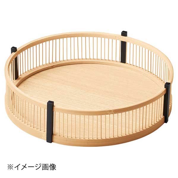 ヤマコー 用美 白竹千筋盛器・丸(7寸) 22712