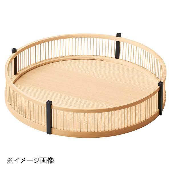 ヤマコー 用美 白竹千筋盛器・丸(8寸) 22713