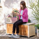 ガーデンチェア ベンチ ガーデンファニチャー 木目調グレージュストッカー 深型ベンチ 幅114cm G87704 【レビューキャンペーン開催中】