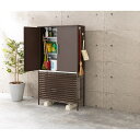 【人気商品に使えるクーポン 11/3迄】 逆ルーバー室外機カバー 収納庫付き 高さ162cm エアコン室外機カバー 590402 \レビューキャンペーン開催中/