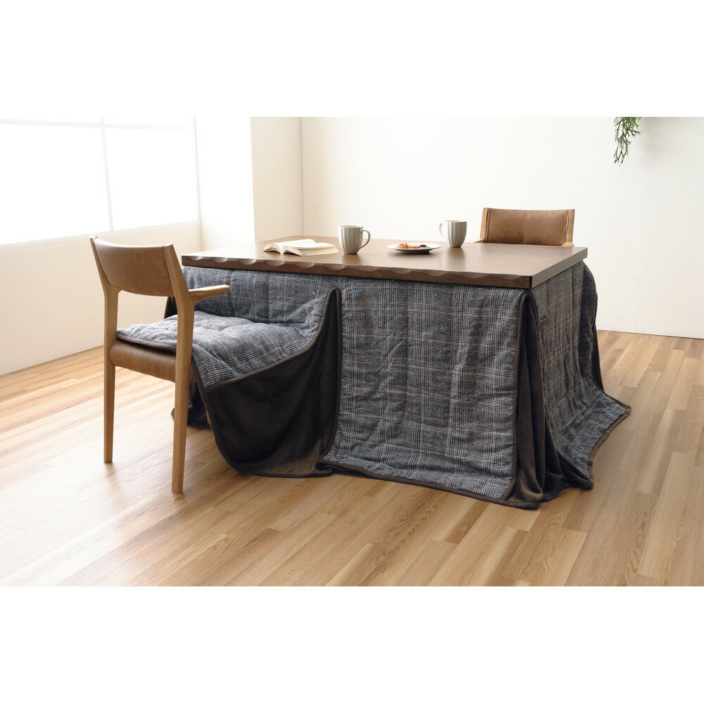 こたつ布団 こたつ ≪【正方形】約235×235cm≫ チェックハイタイプこたつ掛け布団 501584