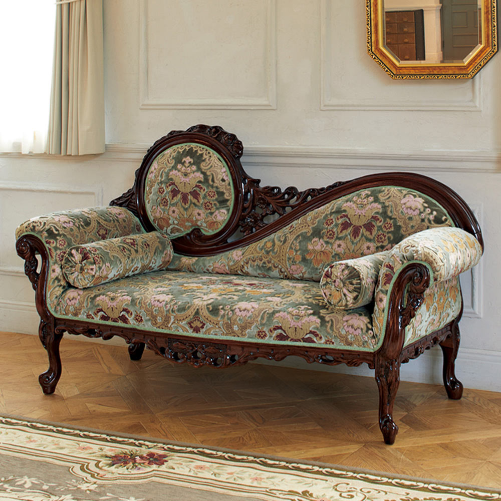 【最大7000円OFFクーポン 11月16日迄】 イタリア製 金華山織り張り クラシックデラックスソファII カウチソファ アンティークソファ ソファ 585367