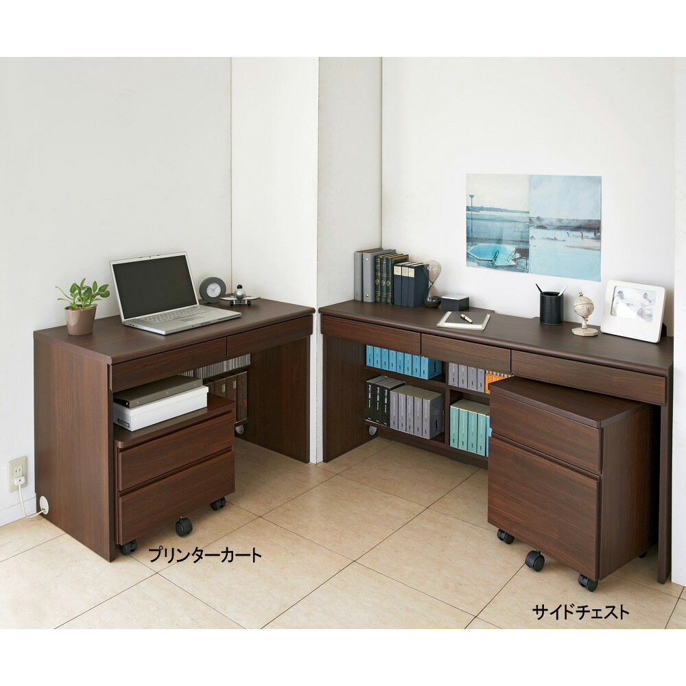 【最大8000円OFFクーポン 2月23日迄】 ジャストフィットするデスクシリーズ サイドチェスト サイド 脇机 机 627124 ＼LINE友だち登録でクーポン/ [2]