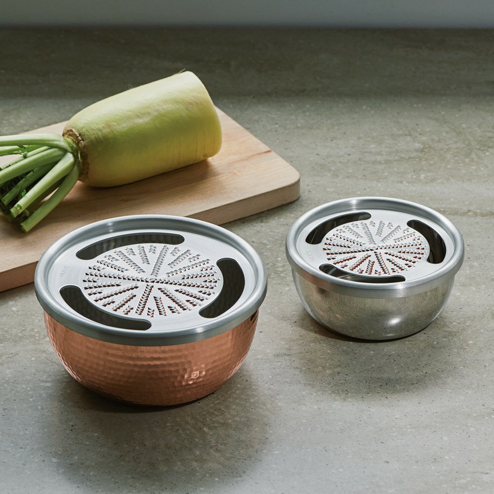 【最大8000円OFFクーポン 11月27日1：59迄】 おろし部分が純銅のおろし器 ステンレス器 直径16高さ8cm ..