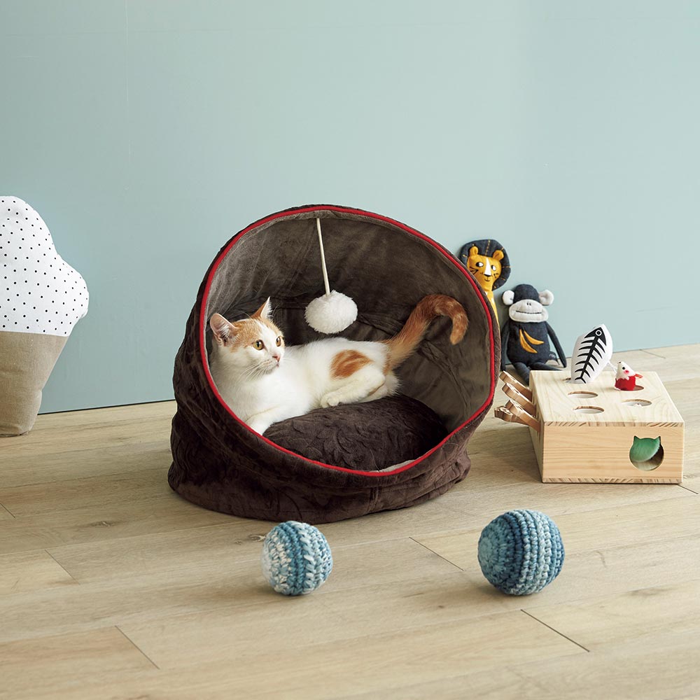 レビュー記入でクーポン配布 猫 ペット用品 ベッド 防水仕様のドームハウス WG1503