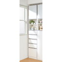 キッチンボード キッチン収納 薄型で省スペースキッチン突っ張り収納庫 チェストタイプ 幅45cm・奥行31cm 527307