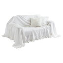 ソファーカバー 全周フリル ≪約280×330cm≫ FrenchLinen/フレンチリネン フリルカバーリング マルチカバー H73521