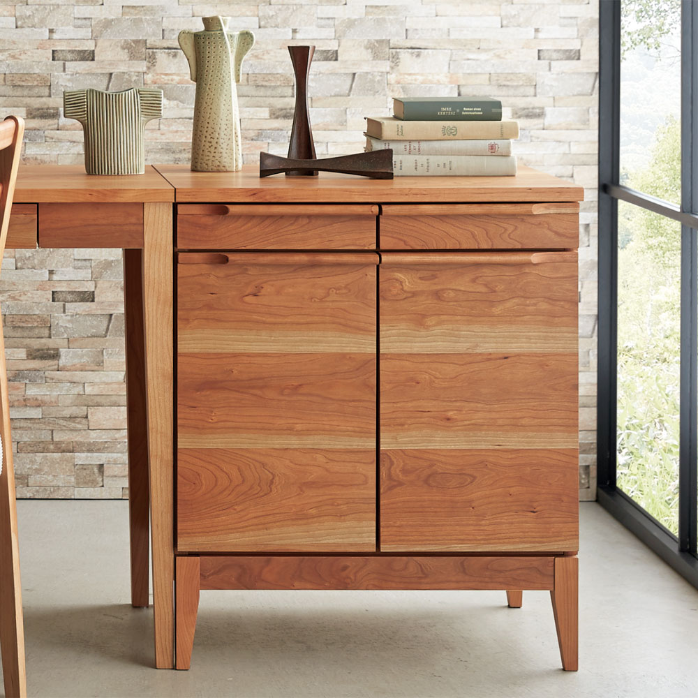 【最大8000円OFFクーポン 12／11 1：59迄】 Blossom（ブロッサム） チェリー天然木北欧風シリーズ プリンターキャビネット 台 ラック リビング収納 H81605 ＼LINE友だち登録で500円オフクーポン／