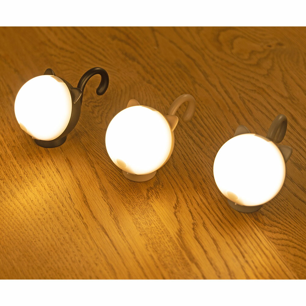 【最大8000円OFFクーポン 11月27日1：59迄】 充電式まんまるねこちゃんセンサーライト 照明器具 ライト 時計 KR0420