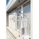 室内物干し 洗濯用品 アイロン 「どこでもポール」ワンタッチつっぱり物干し アーム2本(内外兼用) 521101