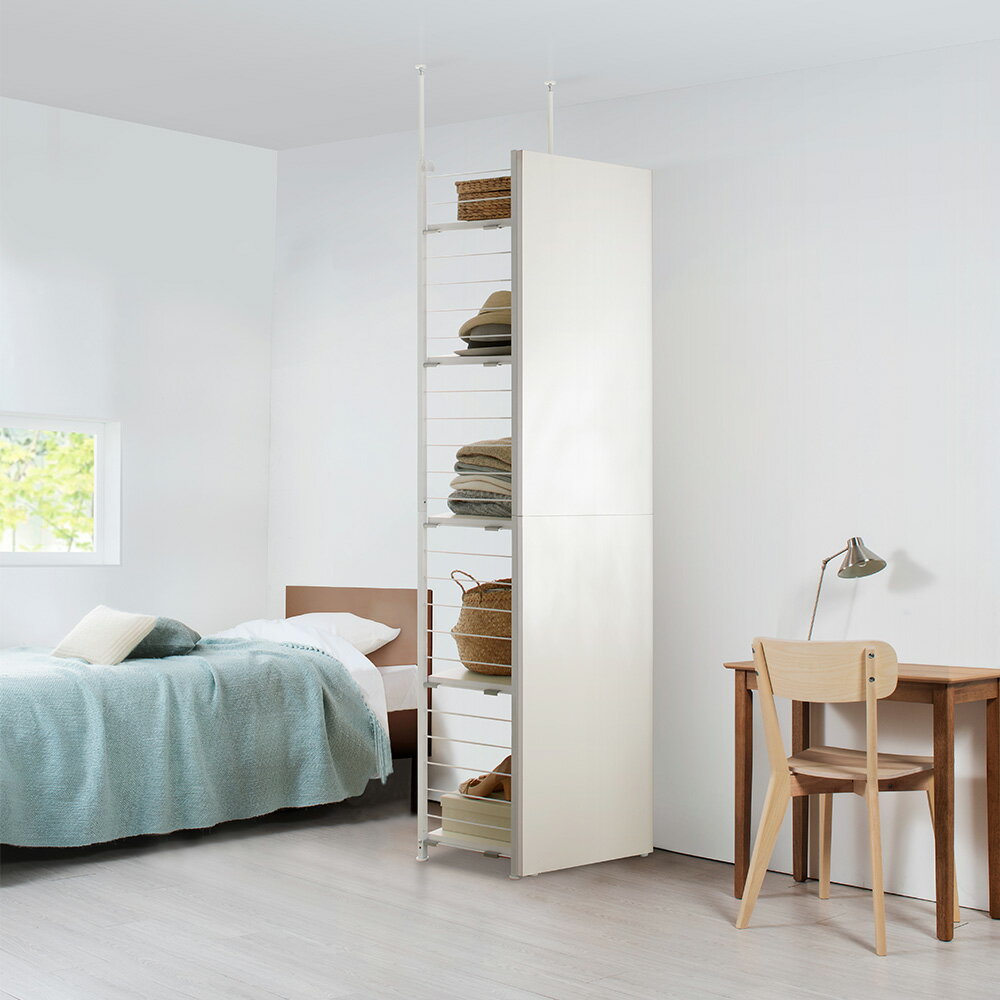 【最大8000円OFFクーポン 12／26 1：59迄】 ホワイト間仕切り収納 棚5段タイプ 幅60cm パーテーション ..