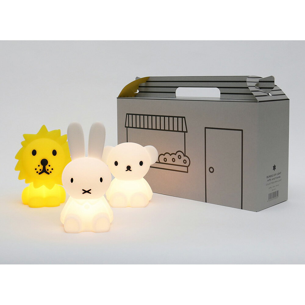 【最大8000円OFFクーポン 11月27日1：59迄】 ミッフィーミニライト 限定BOXお得な3個セット（ミッフィー・ボリス・ライオン）Bundle of Light 照明器具 ライト 時計 KR0543