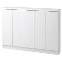 キッチンカウンター下収納 キッチン収納 シンプルカウンター下収納庫(奥行22高さ87cm) 5枚扉タイプ 幅121.5cm 542616