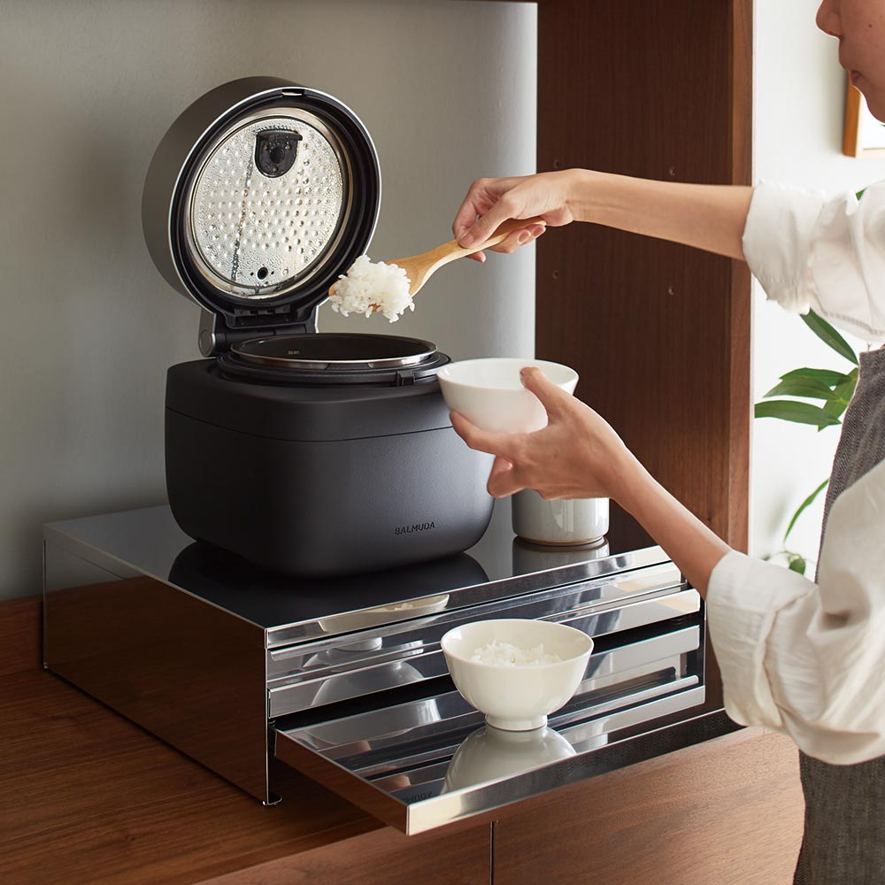 楽天ディノス家具 楽天市場店【最大5000円OFFクーポン 12／1迄】 ≪幅45cm 引き出し付き≫ S-tena/ステナ ステンレス製 スライドテーブル付 レンジ下収納 冷蔵庫周り収納 キッチン用品収納 H82208 ＼LINE友だち登録で500円オフクーポン／