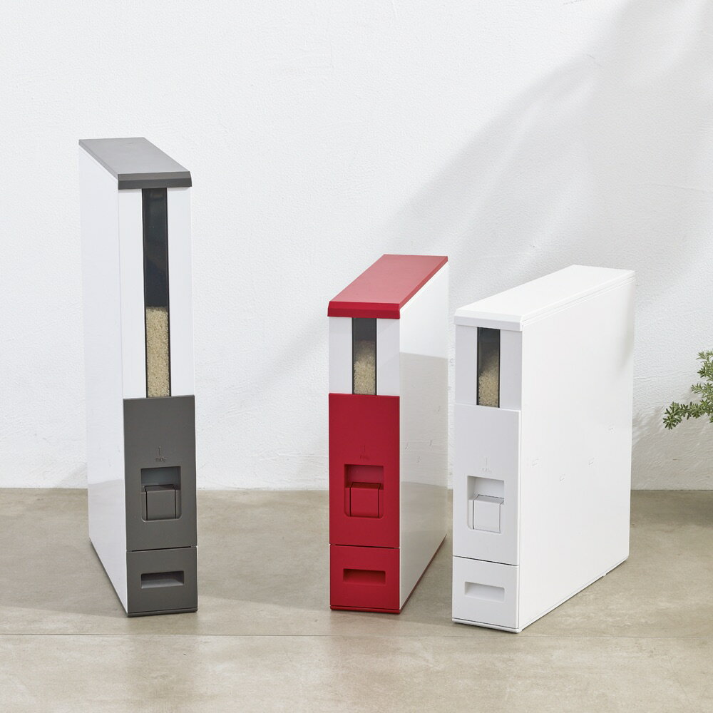 【最大8000円OFFクーポン 11月27日1：59迄】 幅10cmの薄型米びつ（キャスター付き） 米6kg用 米びつ ラ..