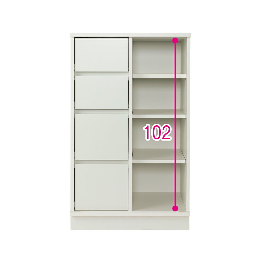 定番最新作 家具 クローゼット 引き戸収納付きチェスト 棚タイプ・幅90cm 672264:ディノス家具 店 収納 衣類収納 ワードローブ お得大得価
