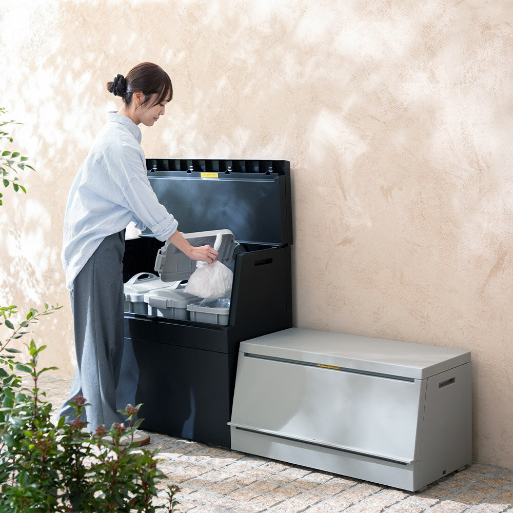 Rakuten - 樹脂製 ゴミ保管庫 120L 保管庫 645319 ＼LINE友だち登録でクーポン／