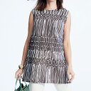 【クーポン最大5千円OFF 11/4 20時から4h限定】 Iライン 手描き風柄 ノースリーブ チュニック Tシャツ カットソー ファッション PC5140