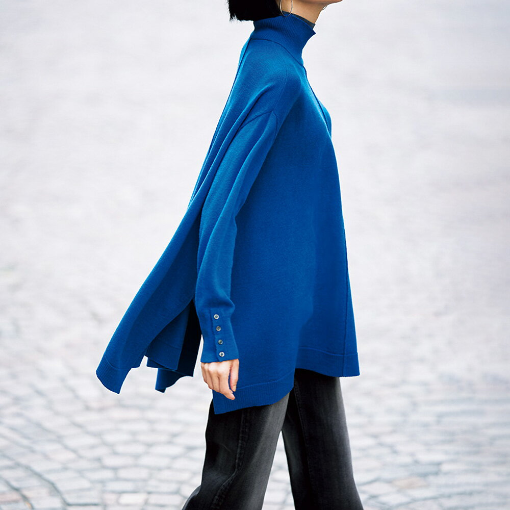 配色使い ポンチョ風 タートル ニットプルオーバー ファッション ニット セーター PC6109 楽天市場】タートル ポンチョの通販