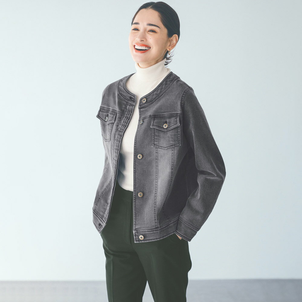 【クーポン配布 11月27日1：59迄】 Spoom Holiday/スプームホリデイ ジャージーデニム ジャケット デニ..