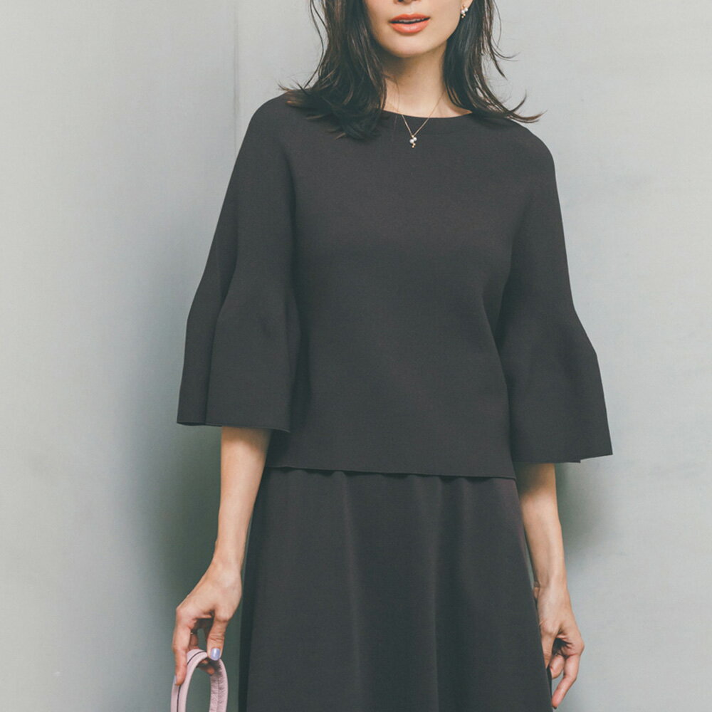 【クーポン配布 11月27日1：59迄】 ホールガーメント（R） フレアスリーブ プルオーバー（日本製） ニ..