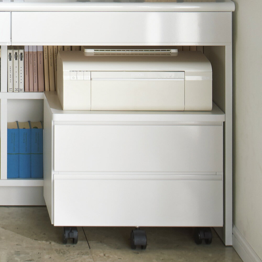 ジャストフィットするデスクシリーズ プリンターカート 台 ラック リビング収納 627125