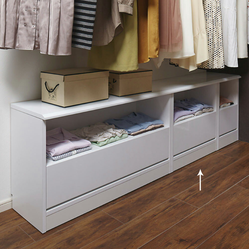 ≪幅60奥行45高さ58cm≫ クローゼットスペースをより美しく、より有効利用できる収納シリーズ オープン＆引き出し 押入れ クローゼット収納 衣類収納 632815 ＼LINE友だち登録でクーポン／