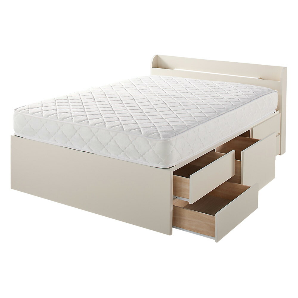 ベッド 寝具 布団 収納ベッド 【セミダブル】寝そべりながらタブレットが使えるチェストベッド ポケットコイルマットレス(厚さ19cm)付き 751134 [3]