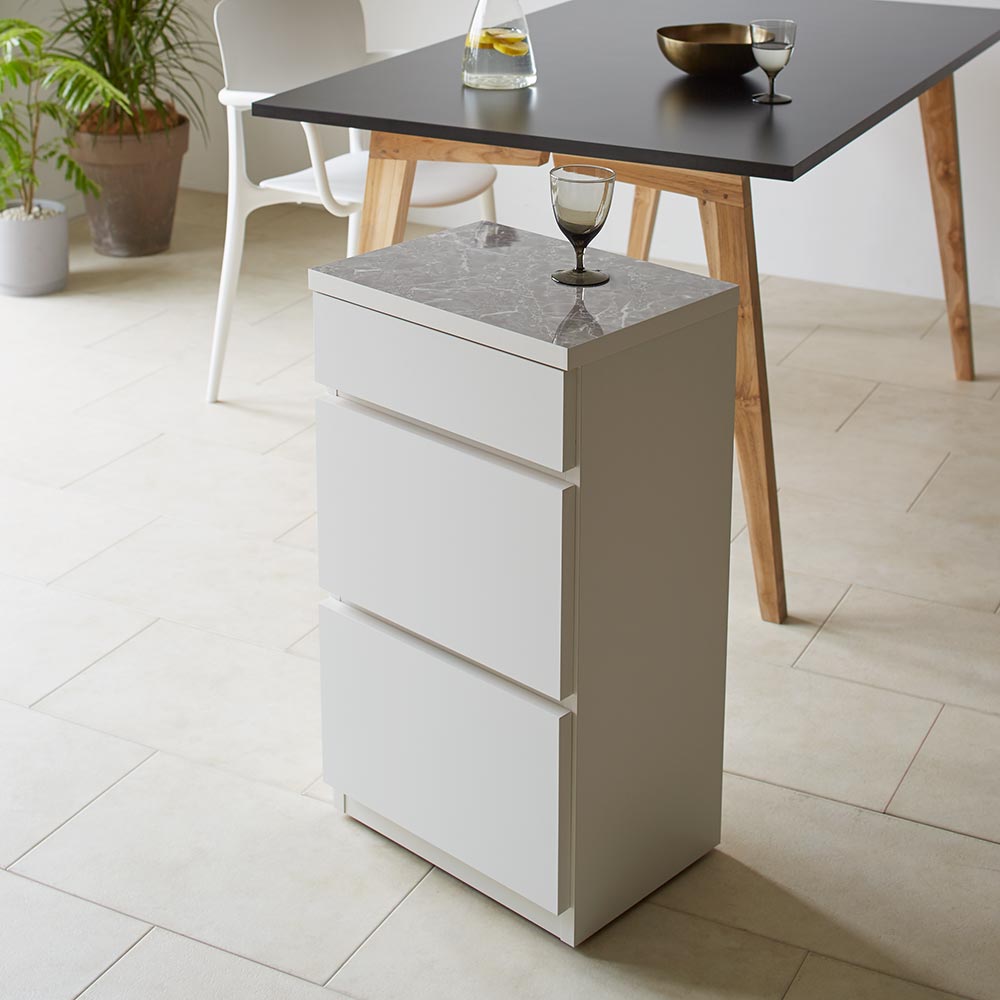  Granite/グラニト キャスター付き間仕切りワゴン 幅40奥行30高さ72cm 引き出しタイプ キッチン 収納カート キッチン収納 H04204 ＼LINE友だち登録でクーポン／