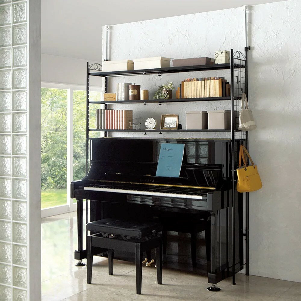 【楽天1位】 壁面を有効活用できる 幅伸縮 頑丈ラック 突っ張り3段 壁面収納 棚 ラック 壁面 収納 突っ張り収納 本棚 シェルフ 643308 ＼LINE友だち登録でクーポン／ 2