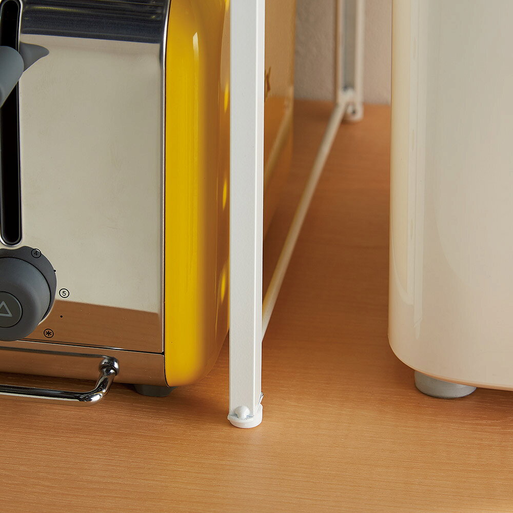 頑丈！カウンター上省スペース 脚部幅1cmキッチン収納ラック 棚2段タイプ キッチンカウンター上収納 キッチン収納 630720