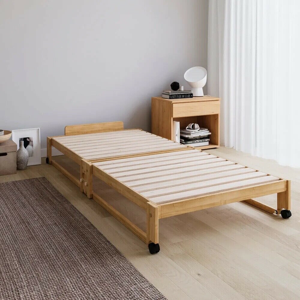 【クーポン10％OFF 3/21まで】 ≪ヘッドあり≫ 折りたたみ式ひのきすのこベッド シングル 幅94.5cm 木製ベッド ベッド 626806 ＼LINE友だち登録でクーポン／
