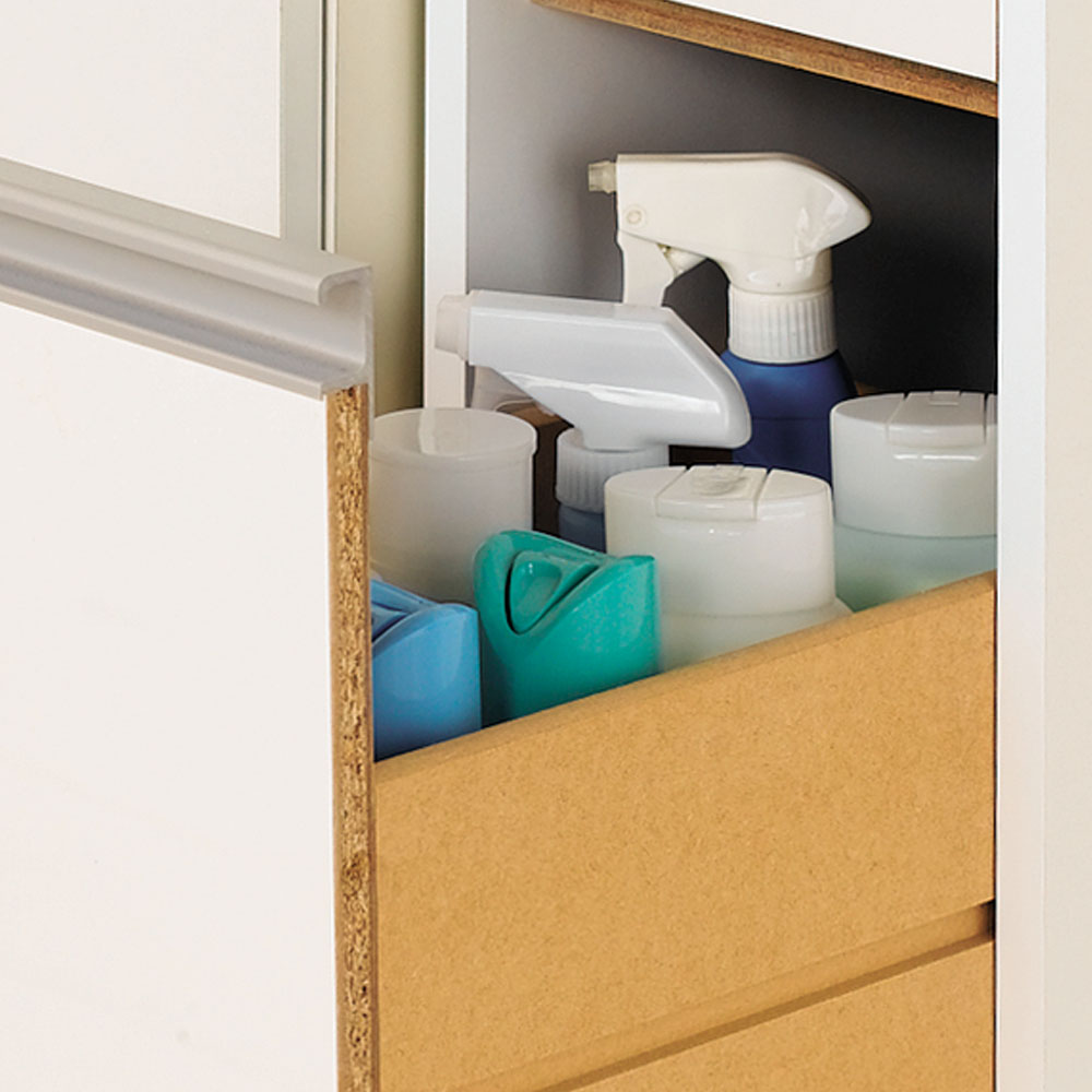 天板が使える 光沢仕上げ扉付きすき間収納庫 ハイタイプ・幅25cm 洗面所収納 隙間収納 トイレ 洗面所 ランドリー収納 631024