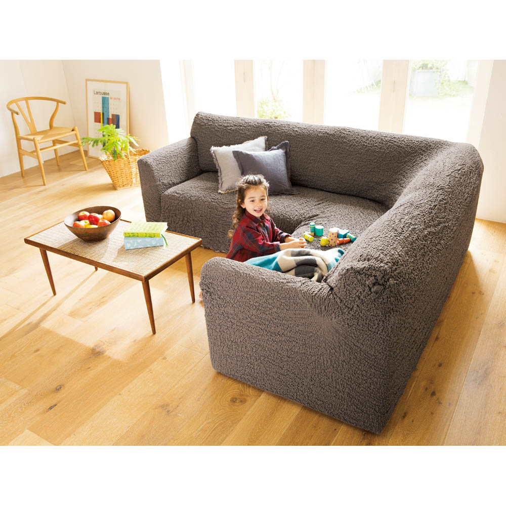 ≪アームなし≫ イタリア製［ブックレ］ソファカバー コーナー 特殊サイズソファーカバー ソファーカバー 524813