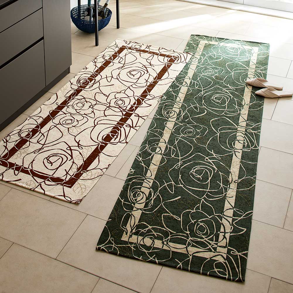 Rakuten - ≪約65cm×120cm≫イタリア製 Camelia カメリア ゴブラン織キッチンマット キッチンマット カーペット ラグ マット H94951 ＼LINE友だち登録でクーポン／