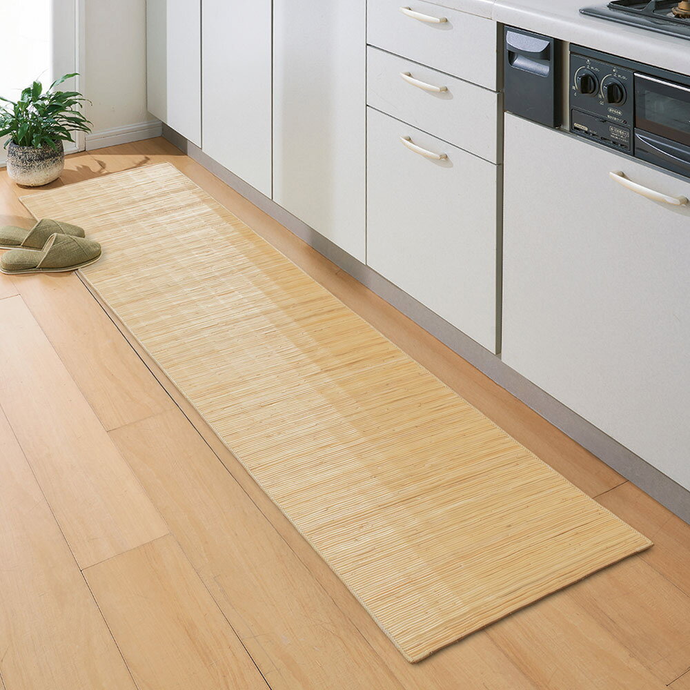 【クーポン10月10日迄】 ≪約45×180cm≫ 39穴の籐キッチンマット キッチンマット カーペット ラグ マット 654554 おしゃれ ＼LINE友だち登録でクーポン／ dinos-11339508 ディノス楽天市場店 サンプル画像2