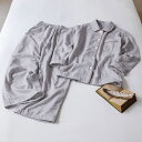 大人女性の快適な眠りを目指した 無撚糸仕立ての三重ガーゼパジャマ レディース 春・秋・冬用 綿100% 522928