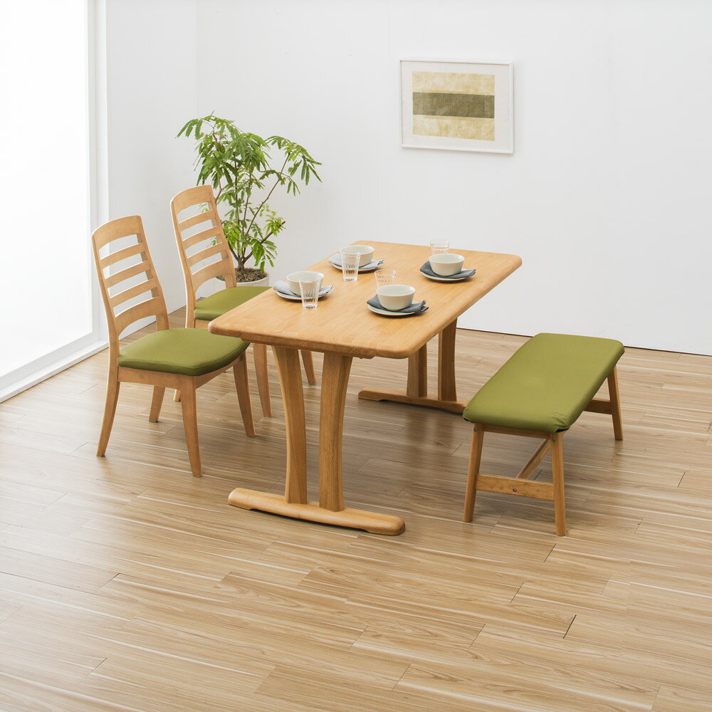 Rakuten - 角丸優しいダイニングテーブル 2本脚 幅140奥行80cm ダイニングテーブル テーブル 628803 ＼LINE友だち登録でクーポン／