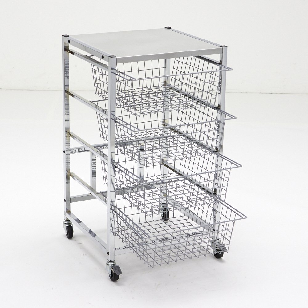 【クーポン最大5千円OFF 3/4 20時から4h限定】 Shinevarie（シャインバリエ） クローゼットシリーズ スライドシャインバスケットラック4段 押入れ クローゼット収納 衣類収納 H95605 ＼LINE友だち登録でクーポン／