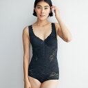 補整ブラジャー ブラキャミ ボディスーツ 補整下着 シェイプインナー 【ノンワイヤー】タムラの多機能総レースシリーズ ノンワイヤーボディスーツ M22401